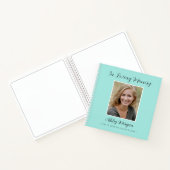 Funeral, Loving Memory, Bleek Blauwgroen, naamdata Notitieboek (Binnen)