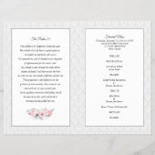 Funeral Mass-programma | Grijs en Roze Floral Flyer (Achterkant)