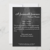 Funeral Meal Menu Card in the light (Achterkant)