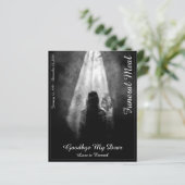 Funeral Meal Menu Card in the light (Staand voorkant)