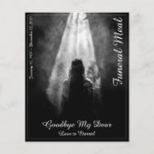 Funeral Meal Menu Card in the light (Voorkant)