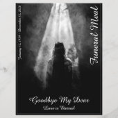 Funeral Meal Menu Card in the light (Voorkant)