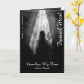 Funeral Meal Menu Card in the light (Gele Bloem)