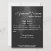 Funeral Meal Menu Card in the light (Achterkant)