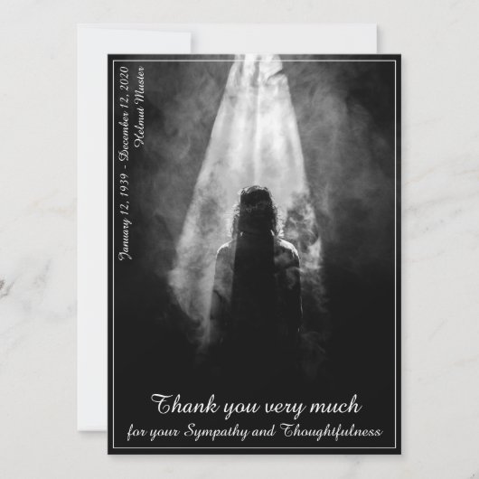 Funeral Meal Menu Card in the light (Voorkant)