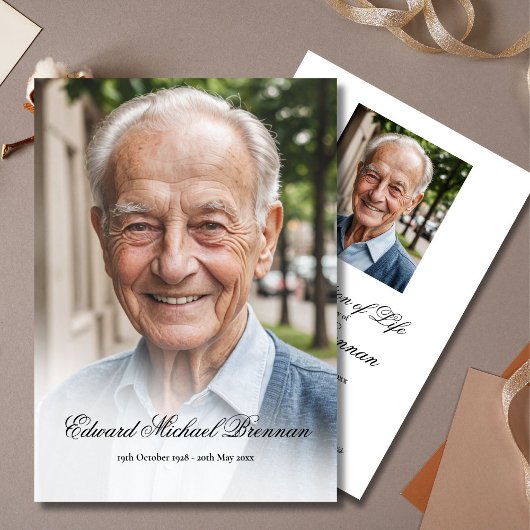 Funeral Memorial 2 foto elegant Kaart