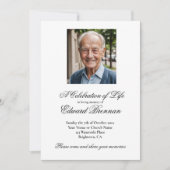 Funeral Memorial 2 foto elegant Kaart (Voorkant)