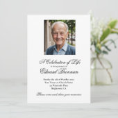 Funeral Memorial 2 foto elegant Kaart (Staand voorkant)