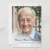 Funeral Memorial 2 foto elegant Kaart (Achterkant)