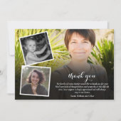 Funeral Memorial 4 Photo Collage Script Bedankkaart (Voorkant)