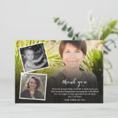 Funeral Memorial 4 Photo Collage Script Bedankkaart (Staand voorkant)