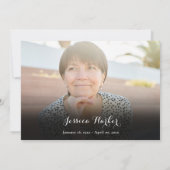 Funeral Memorial 4 Photo Collage Script Bedankkaart (Achterkant)