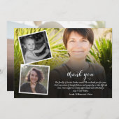 Funeral Memorial 4 Photo Collage Script Bedankkaart (Voorkant / Achterkant)