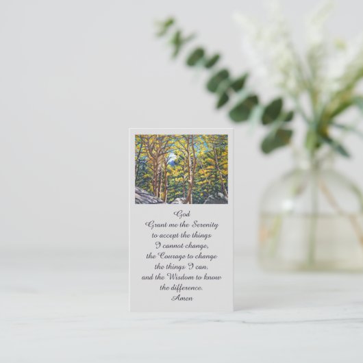 Funeral Memorial Afbeelding Sympathcard Visitekaartje (Staand voorkant)