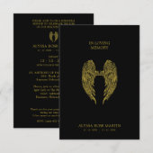 Funeral Memorial Angel Wings Dear One Passed Away (Voorkant / Achterkant)