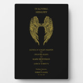 Funeral Memorial Angel Wings Fotoplaat (voorkant)