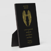 Funeral Memorial Angel Wings Fotoplaat (Zijkant)