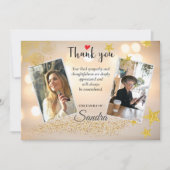 Funeral Memorial Before & After Photo Bedankkaart (Voorkant)