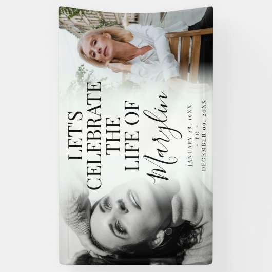 Funeral Memorial before & After Photo Spandoek (Verticaal)