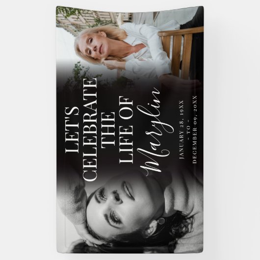 Funeral Memorial before & After Photo Spandoek (Verticaal)