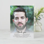 Funeral Memorial Bereavement Sympathy Custom Foto Bedankkaart (Staand voorkant)