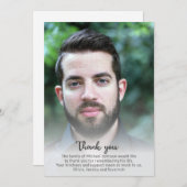 Funeral Memorial Bereavement Sympathy Custom Foto Bedankkaart (Voorkant / Achterkant)