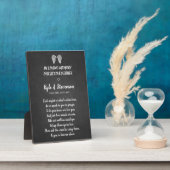 Funeral Memorial Chalk Blackboard Effect Beste Fotoplaat (Zijkant)