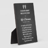 Funeral Memorial Chalk Blackboard Effect Beste Fotoplaat (Zijkant)