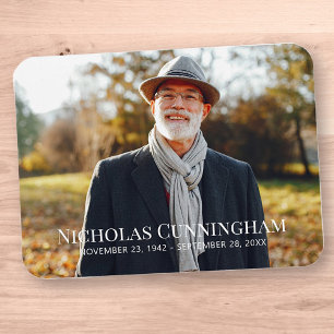 Funeral Memorial Classic Custom Photo Card Magneet