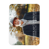 Funeral Memorial Classic Custom Photo Card Magneet (Verticaal)