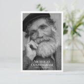 Funeral Memorial Classic Simple Photo and Message Bedankkaart (Staand voorkant)