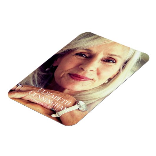 Funeral Memorial Classic Simple Photo Card Magneet (Linkerzijde)