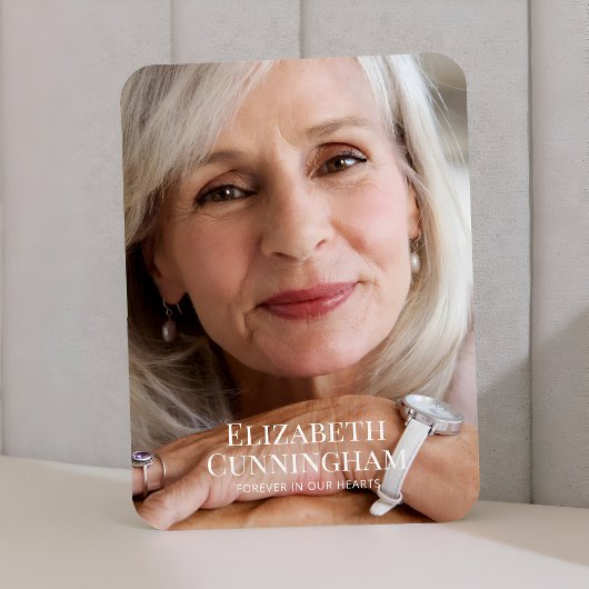 Funeral Memorial Classic Simple Photo Card Magneet