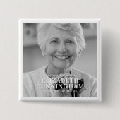 Funeral Memorial Classic Simple Photo Vierkante Button 5,1 Cm (Voorkant)
