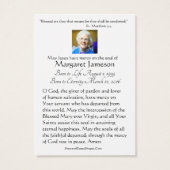 Funeral Memorial Cross Floral Heilige Kaart - (Achterkant)