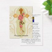 Funeral Memorial Cross Floral Heilige Kaart - (Bureau)