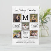 Funeral Memorial Custom 5 Photo Collage Sympathie Bedankkaart (Staand voorkant)