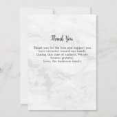 Funeral Memorial Custom 5 Photo Collage Sympathie Bedankkaart (Achterkant)