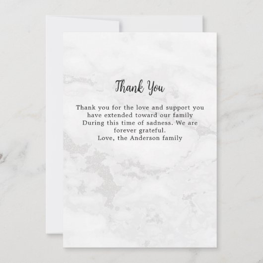 Funeral Memorial Custom 5 Photo Collage Sympathie Bedankkaart (Achterkant)