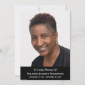 Funeral Memorial Custom Photo Bereavement Sympathi Kaart (Voorkant)