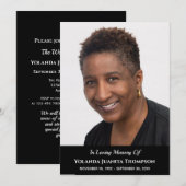 Funeral Memorial Custom Photo Bereavement Sympathi Kaart (Voorkant / Achterkant)