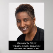 Funeral Memorial Custom Photo Bereavement Sympathi Poster (Voorkant)