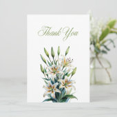  Funeral Memorial Elegant Memorial Thank You Bedankkaart (Staand voorkant)