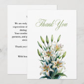  Funeral Memorial Elegant Memorial Thank You Bedankkaart (Voorkant / Achterkant)