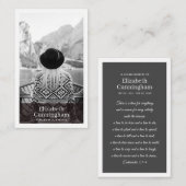 Funeral Memorial en Simple Photo Card Visitekaartje (Voorkant / Achterkant)