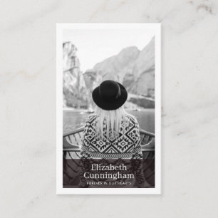 Funeral Memorial en Simple Photo Card Visitekaartje