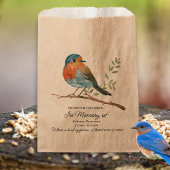 Funeral Memorial Favor Bluebird Bird Seed  Bedankzakje