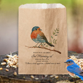 Funeral Memorial Favor Bluebird Bird Seed  Bedankzakje