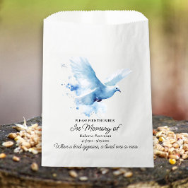 Funeral Memorial Favor White Dove Bird Seed Bedankzakje