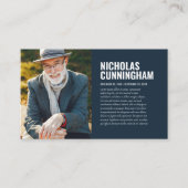 Funeral Memorial Forever in ons hart Foto Card Visitekaartje (Voorkant)